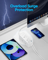 olcorife - Tira de alimentación con protector de sobretensiones