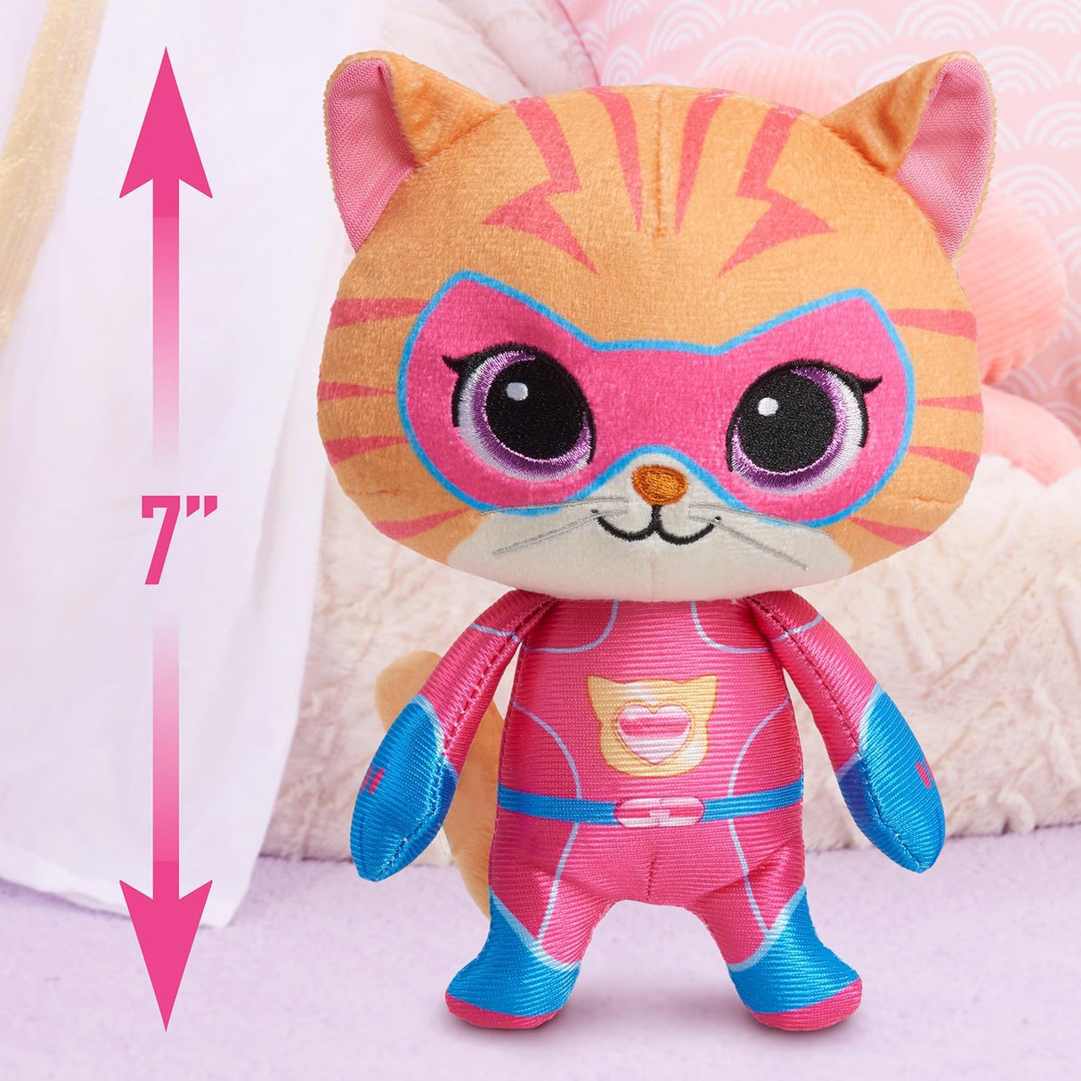 Peluche SuperKitties Ginny, Juguete Disney Junior, 7 pulgadas