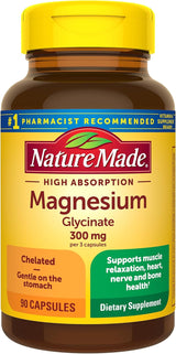 Magnesio Bisglicinato Alta Absorción Nature Made 90 caps