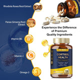 Suplemento de Cortisol, Marca XYZ, 120 Cápsulas Veganas