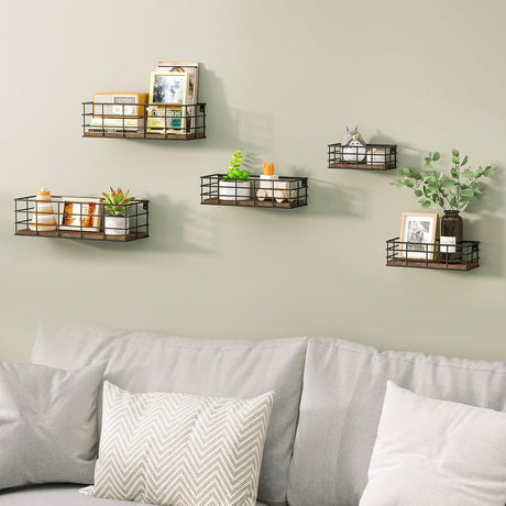 Estantes Flotantes Fixwal, 5 Piezas Montados en Pared