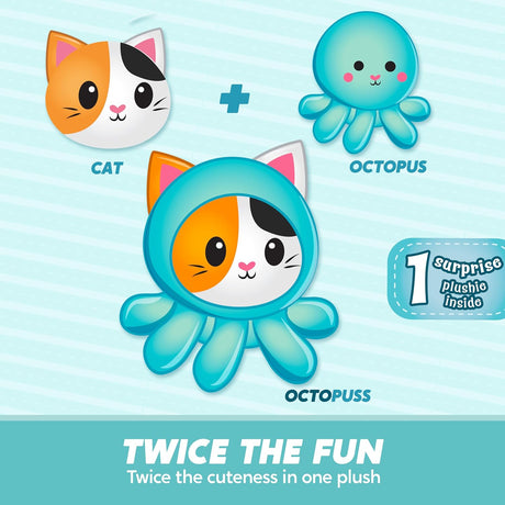 Peluche de pulpo JOYIN, juguete suave con cara de gato, kawaii