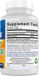 Píldoras de Cafeína 200mg Best Naturals - Sin Habit, 360 Tabletas
