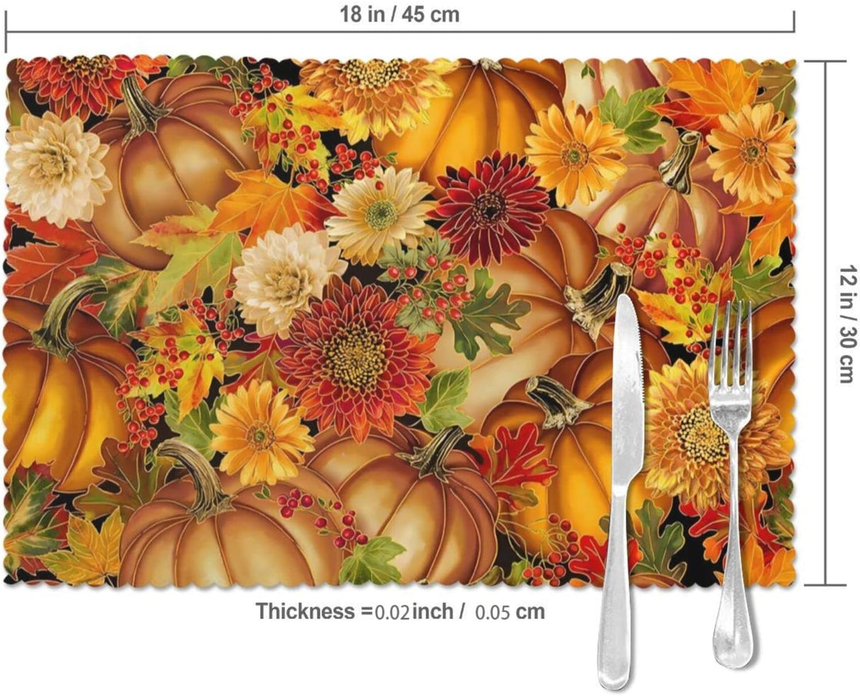 Manteles de Mesa Set de 6, Antideslizantes, 12 x 18 Pulgadas