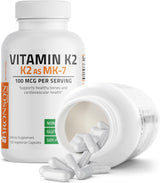 Suplemento de Vitamina K2 MK-7 100 mcg Bronson 120 Cápsulas