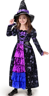 Disfraz de Bruja para Niña Spooktacular Creations con Escoba