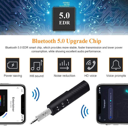 Adaptador Bluetooth V5.0 mini inalámbrico portátil