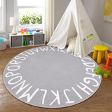 Alfombra Redonda ABC Kids de LIVEBOX, Lavable y Antideslizante