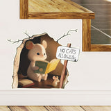 Sticker 3D Ratoncito, Arte Divertido, Brilla en la Oscuridad