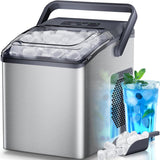 Máquina de Hielo Portátil, 26 lbs/día, 9 Cubos en 6 Min.