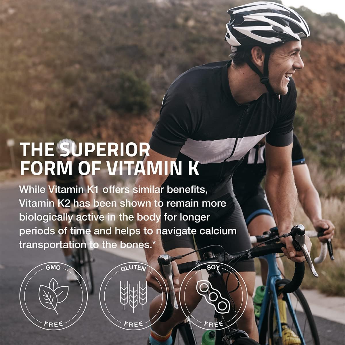 Suplemento de Vitamina K2 MK-7 100 mcg Bronson 120 Cápsulas