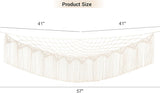 Hamaca para peluches Mkono, macramé con borlas, 2 piezas