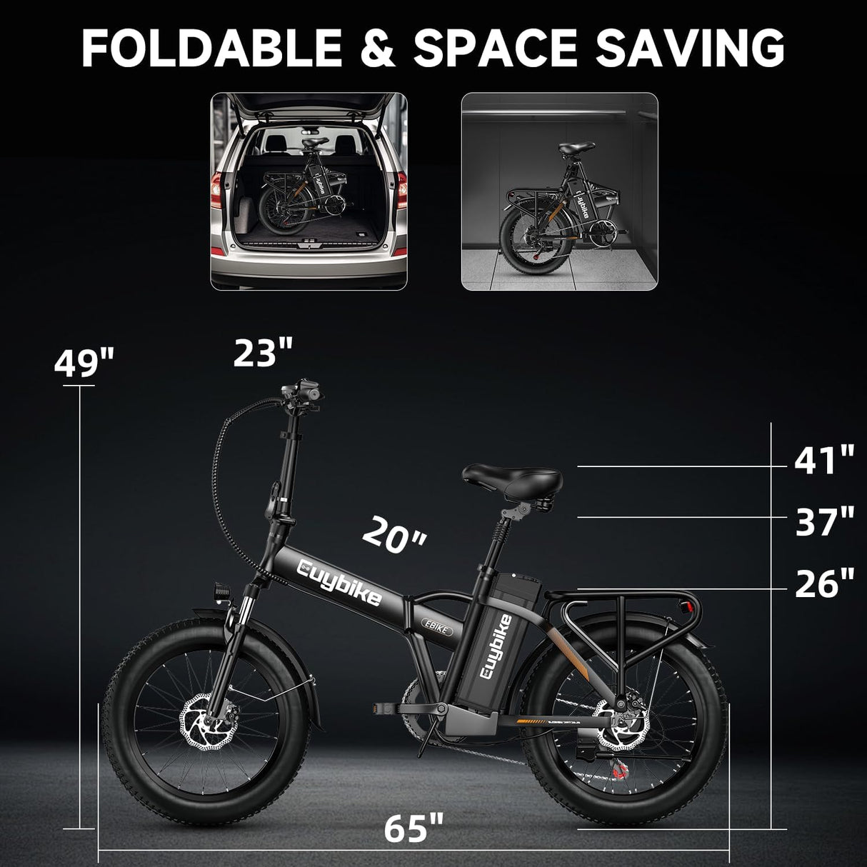 Bicicleta eléctrica 1000W, 48V 20AH, 30+MPH, 80 millas, modelo E-Bike