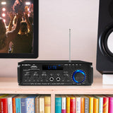 Amplificador Estéreo 2.0 Bluetooth 5.0, 800W, Control Remoto