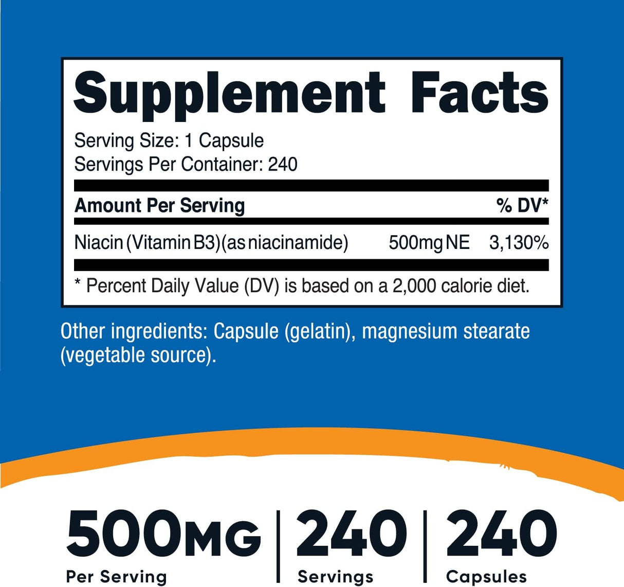 Suplementos Alimenticios Niacinamida vitamina B3