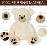 Teddy Bear con Huellas LotFancy - Peluche Regalo para Niños