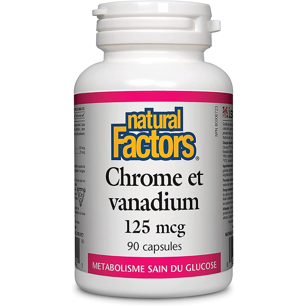 Suplemento cromo y vanadio 125 mcg apoya el metabolismo