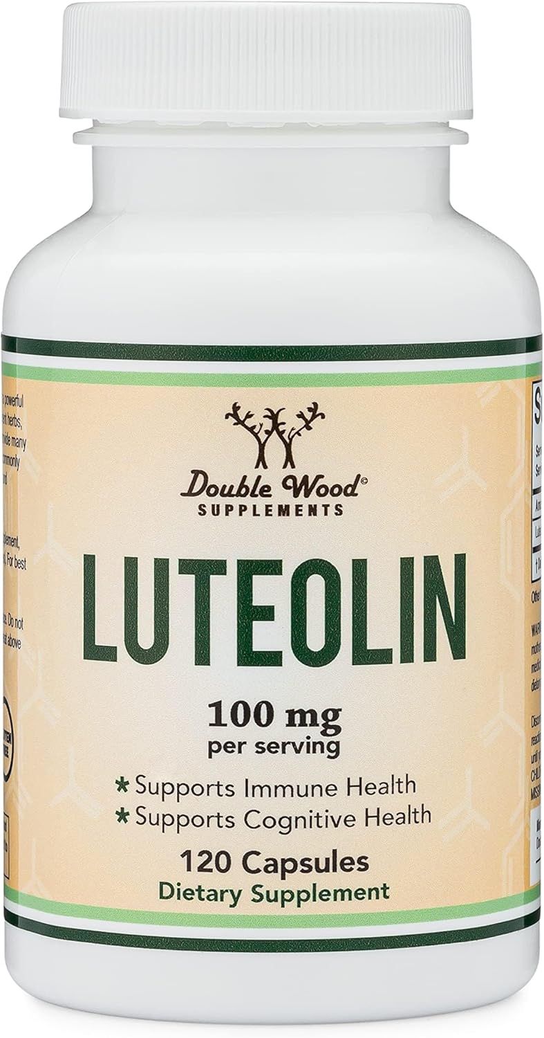Suplemento de Luteolina Double Wood 100mg, 120 cápsulas