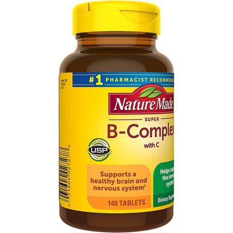 Suplemento Complejo Super B con vitamina C y ácido fólico