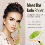 Rodillo de jade y herramientas faciales Gua Sha Disemot