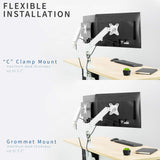 Soporte Doble de Monitor VIVO, Brazo Neumático, STAND-V102OW