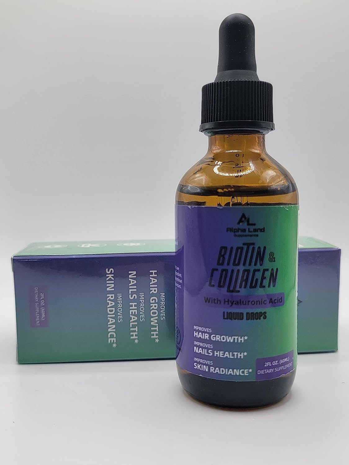 Gotas de colágeno líquido premium con biotina
