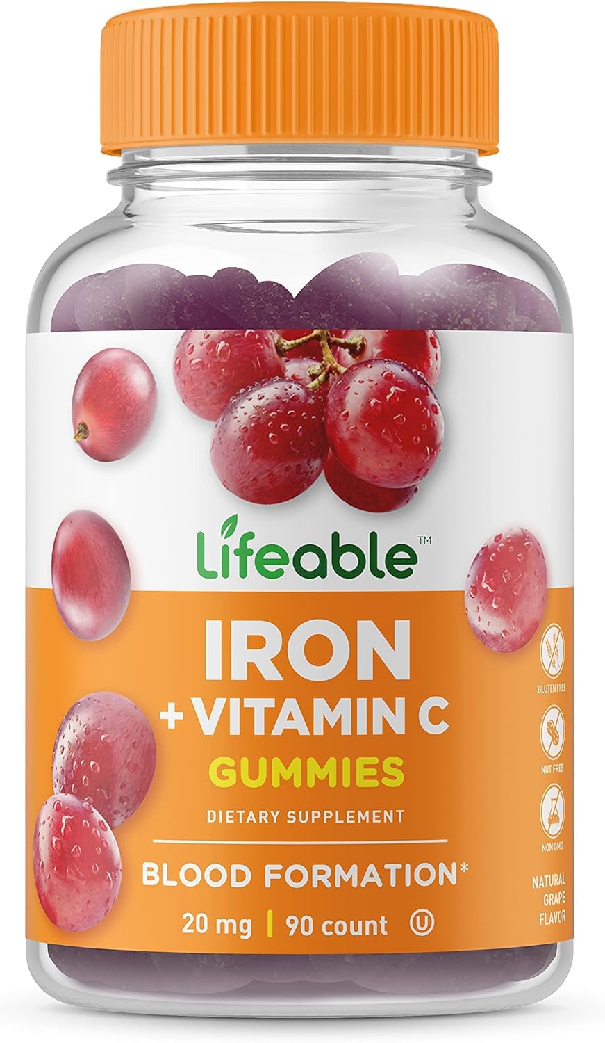 Suplemento Gomitas de hierro con vitamina C – 20 mg 90 und