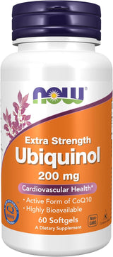 Suplemento Ubiquinol 200 mg, Alta Biodisponibilidad, 60 Cápsulas