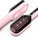 Cepillo alisador de cabello iónico con 16 temperaturas Rosa