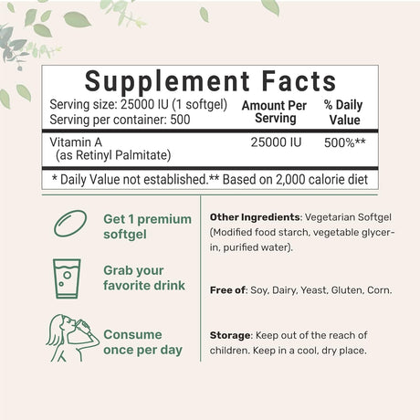 Suplementos Alimenticios Vitamina A de máxima resistencia