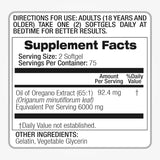 Suplemento Aceite de orégano - 6000 mg por porción 150 cap