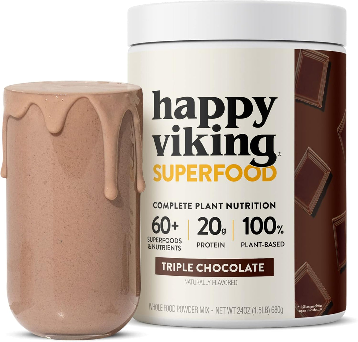 Suplemento Polvo de proteína triple de chocolate 24 onzas