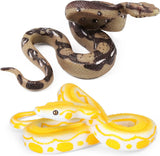 2 figuras de serpiente falsas realistas de goma de broma