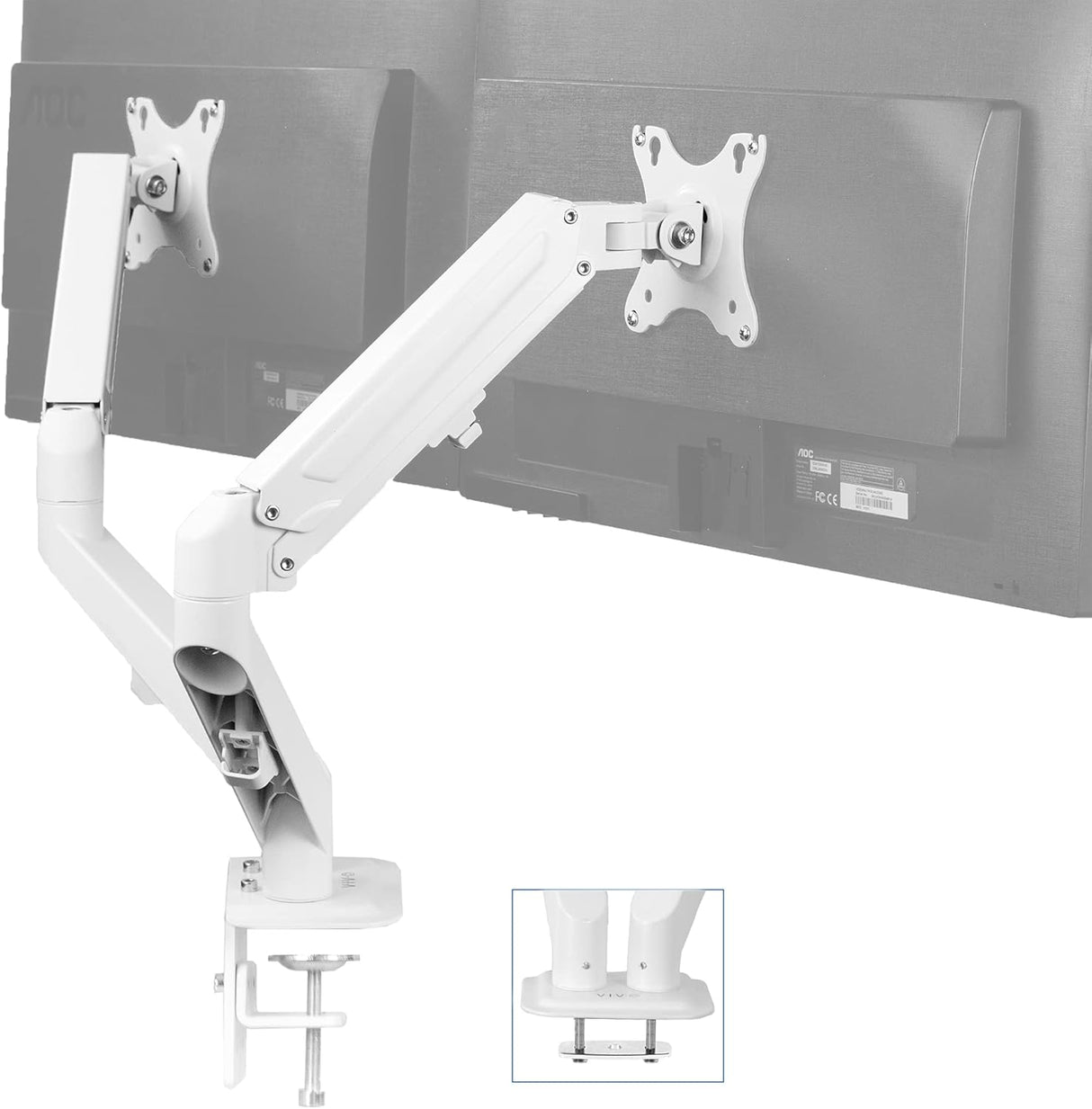 Soporte Doble de Monitor VIVO, Brazo Neumático, STAND-V102OW