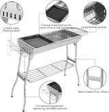 Parrilla de Acero Inoxidable, Grill Plegable y Portátil 39.3