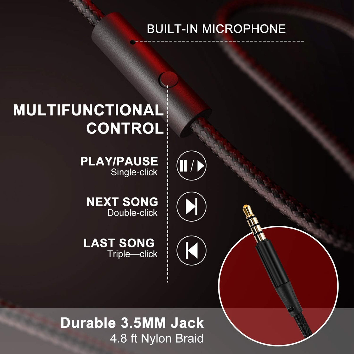 Auriculares LORELEI X6 con micrófono, ligeros y portátiles