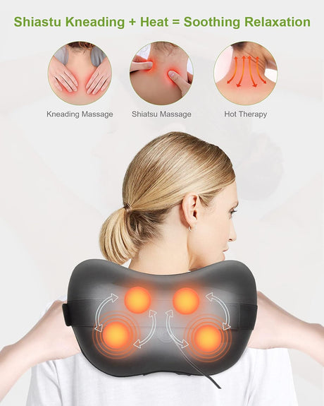 Cojín Masajeador Ugift - Masaje Shiatsu con Calor y Control Remoto