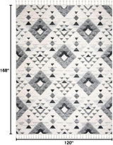 Alfombra Shag Marroquí con Flecos, Diseño Boho, Modelo MTS688F