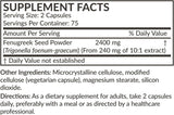 Fenogreco Extra Strength 2400 mg, 150 cápsulas vegetarianas sin OMG