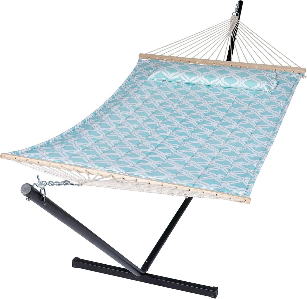 Hamaca Doble SUNCREAT con Soporte, Extra Grande, Tela Acolchada
