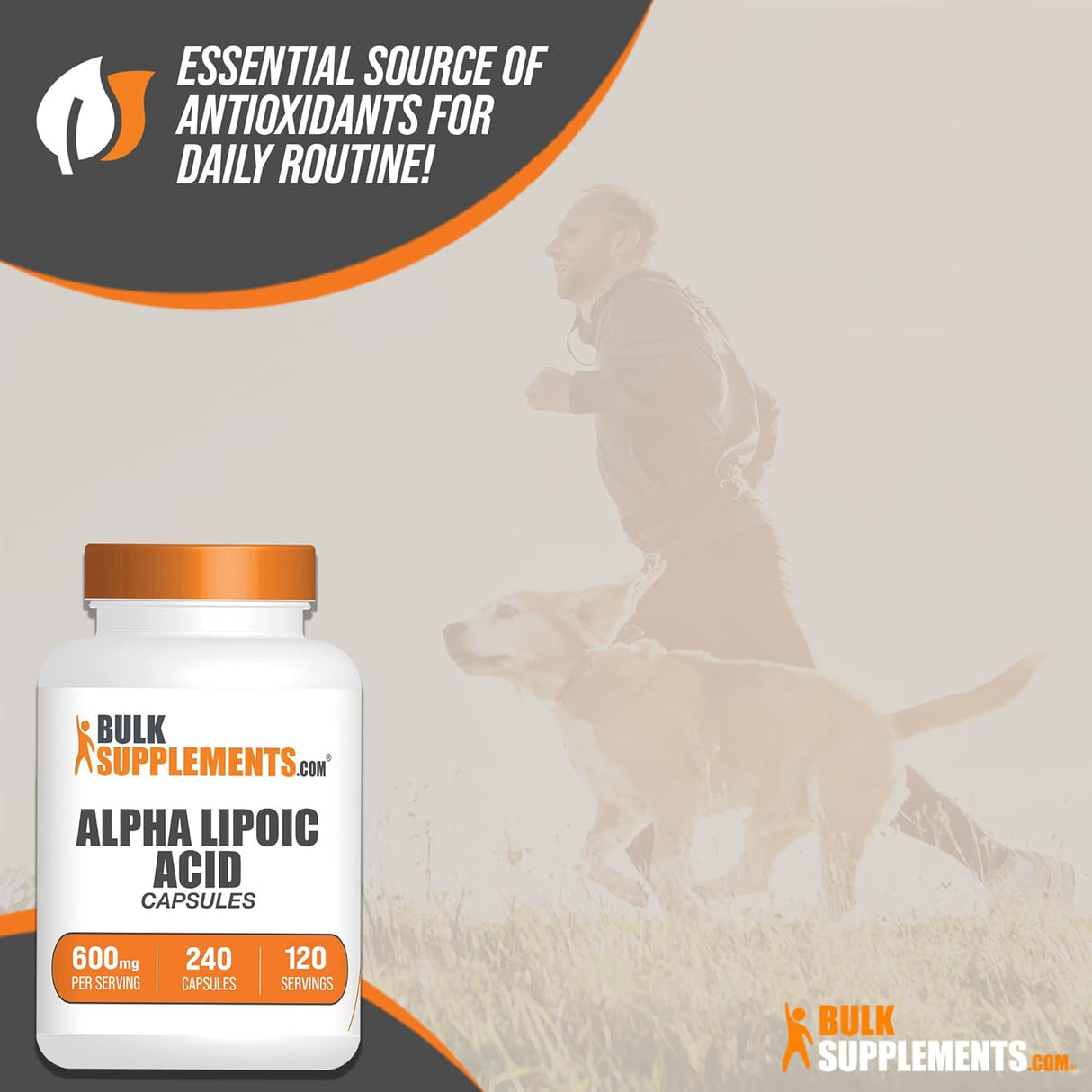 Cápsulas de Ácido Alfa Lipoico - ALA 600mg, Sin Gluten
