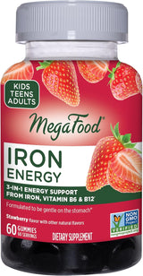 Suplemento MegaFood Iron Energy Gummies   hierro vegano