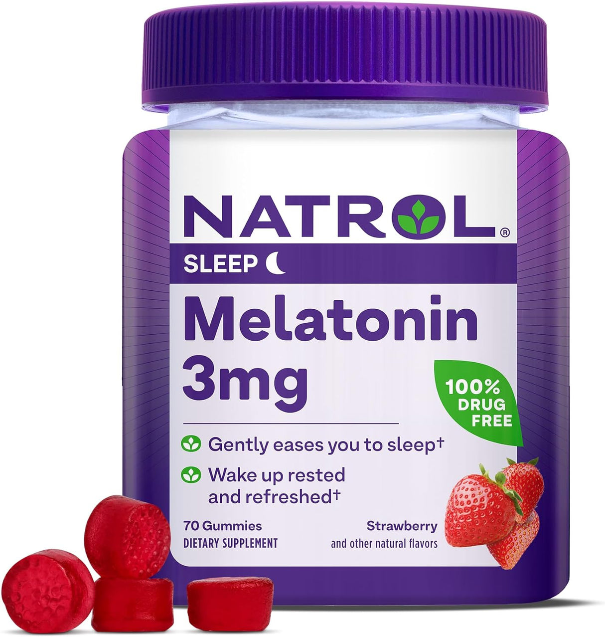 Natrol sueño reparador 3 mg, suplemento dietético 70 gomitas