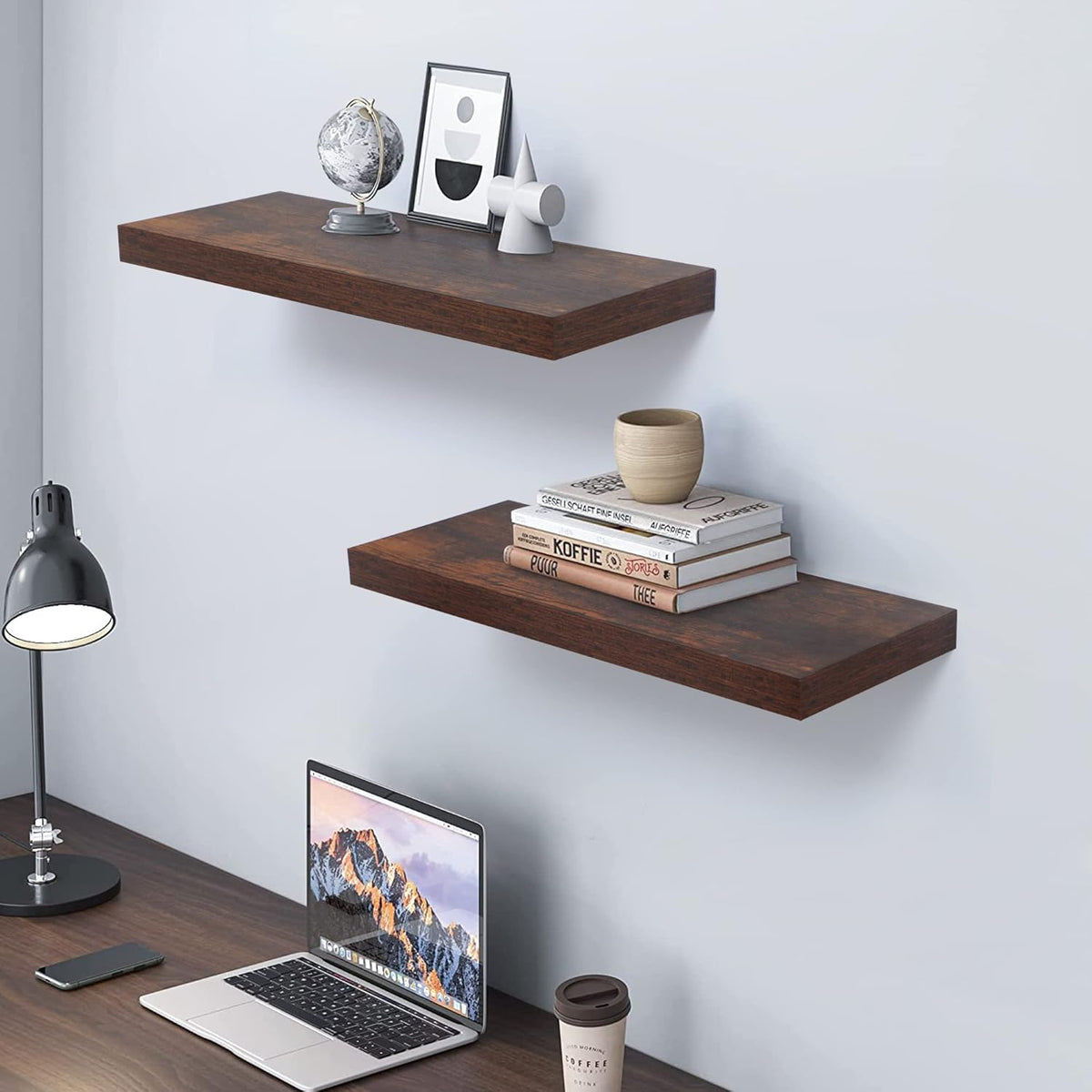 Estantes Flotantes de Madera - 2 Pack 9 - 24 W x 9 D x 1.6 H