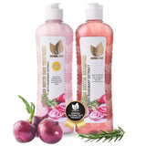 Champú y tratamiento de biotina con cebolla y romero