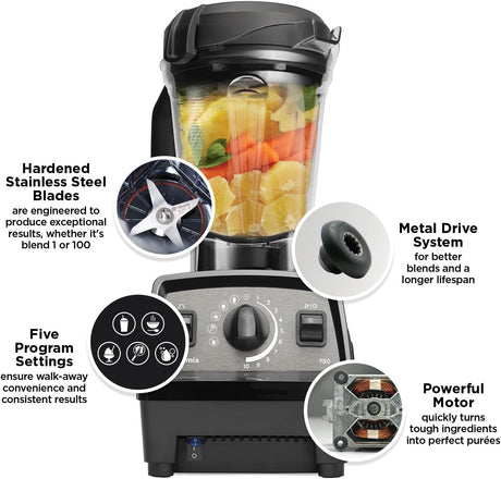 Vitamix Licuadora Propel 750, 64 oz, Profesional, Serie 750