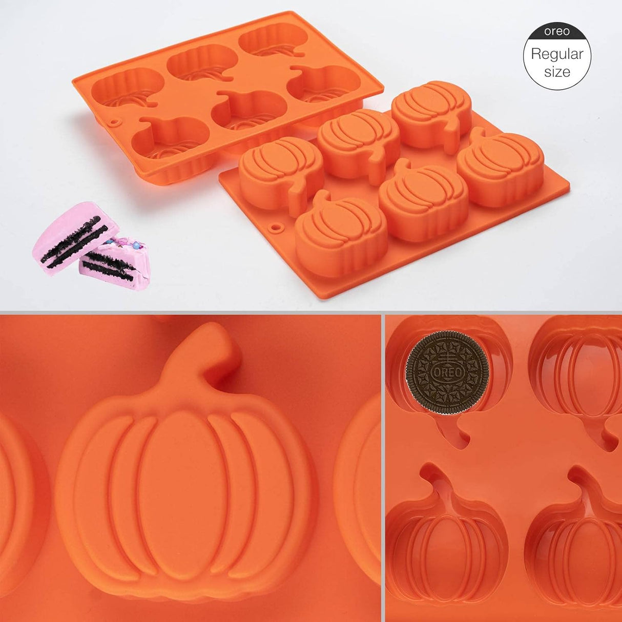 Moldes de Silicona para Calabaza, 2 Piezas, para Repostería