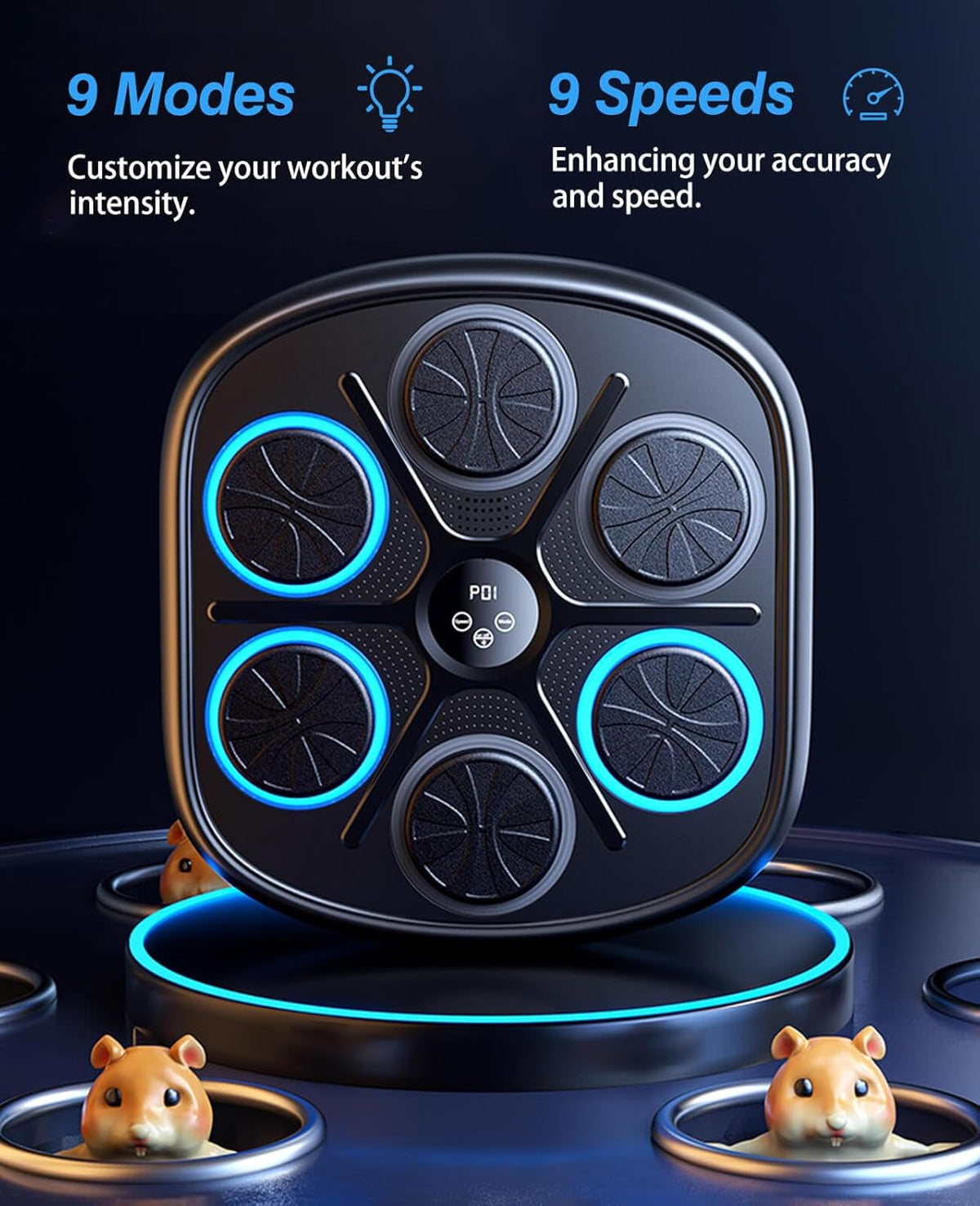 Máquina de boxeo inteligente con música para el hogar