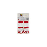 calcetines tracción para perros, rojo con rayas blancas, L