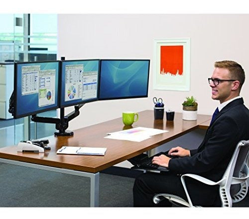 Brazo De Monitor Triple Ajustable